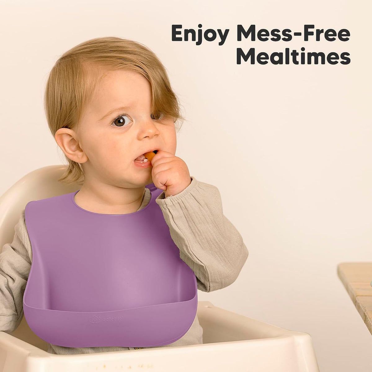 2-Pack Silicone Bibs for Babies, Toddlers Girl, Boy (Slate)