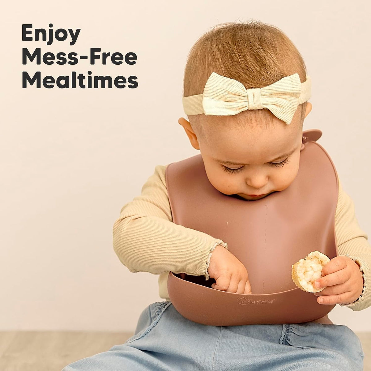 2-Pack Silicone Bibs for Babies, Toddlers Girl, Boy (Slate)