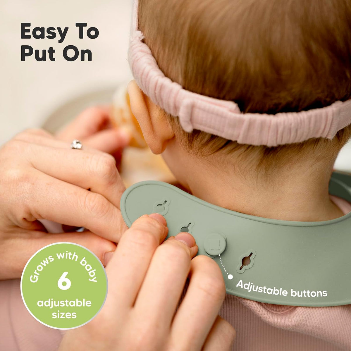 2-Pack Silicone Bibs for Babies, Toddlers Girl, Boy (Slate)