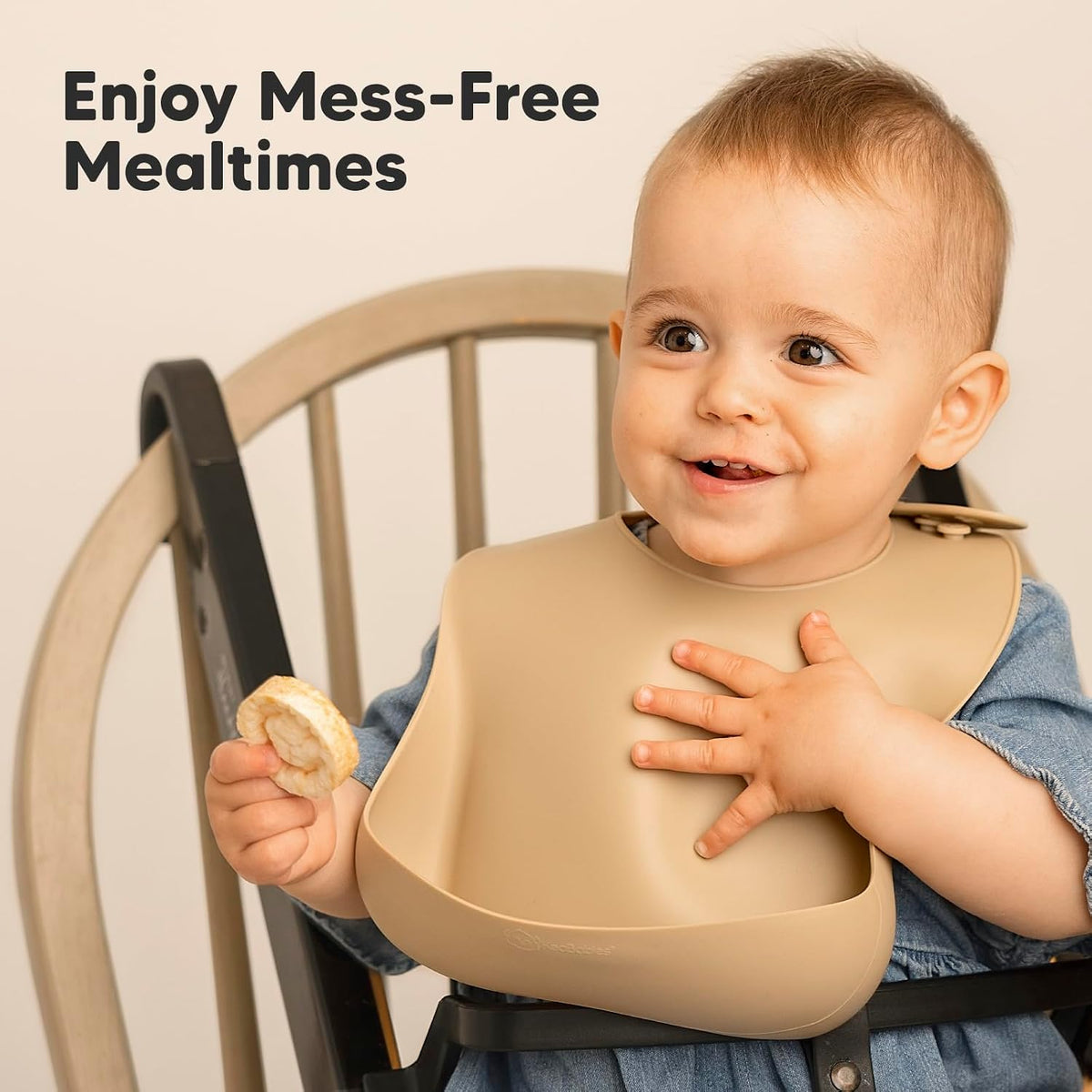 2-Pack Silicone Bibs for Babies, Toddlers Girl, Boy (Slate)