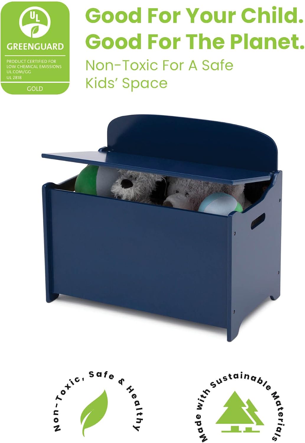 MySize Deluxe Toy Box, Grey