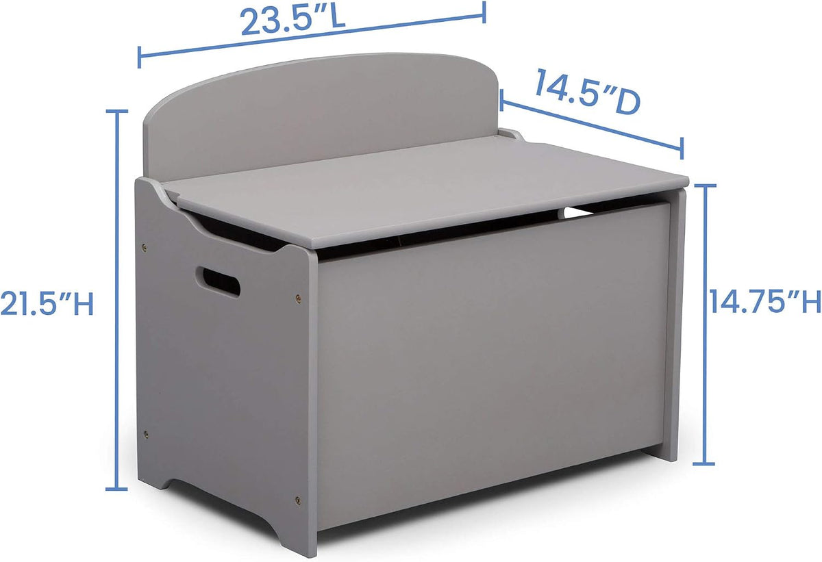 MySize Deluxe Toy Box, Grey