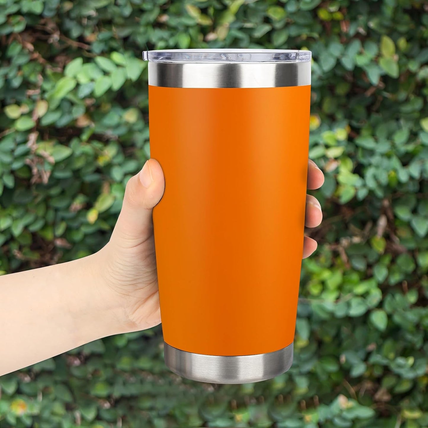 20oz Stainless Steel Tumbler Bulk with Lid, Travel Mug - Double Wall Vacuum Powder Coated Cup - Black, 6 Pack