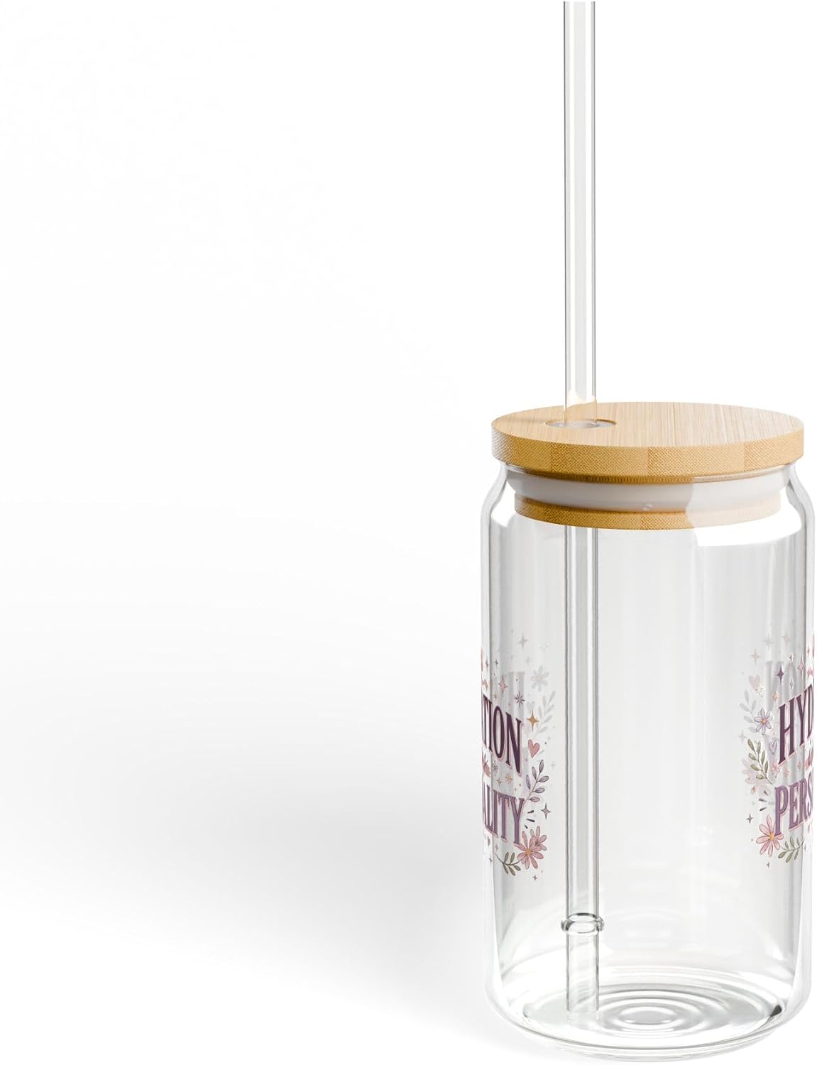 Hydration Is My Personality Glass Soda Cup – Aesthetic Iced Coffee Tumbler for Everyday Drinks