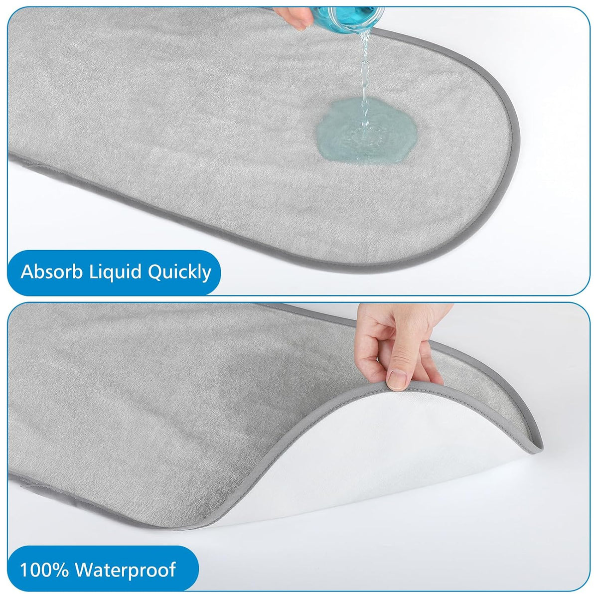 Waterproof Changing Pad Liners, Diaper Changing Pad Covers, 3 Count, White