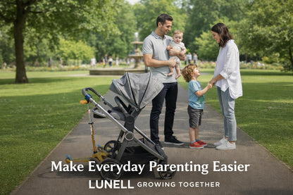 LUNELL Stroller Hooks for Bags and Kids' Scooters, Non-Slip Straps, 2 Pack