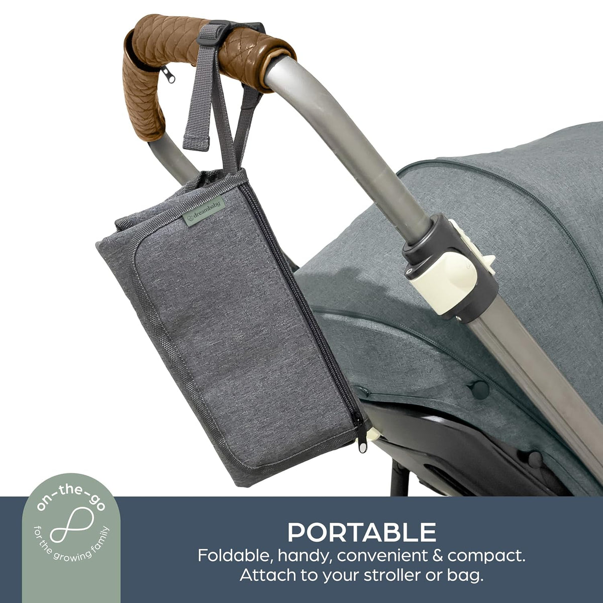 Fold and Go Baby Changing Pad - Portable Diaper Changing Pad - Organizer Pockets, Cushioned, Foldable Changing Mat Fits in Diaper Bag for Easy On the Go Diaper Changing Pad, Great for Travel