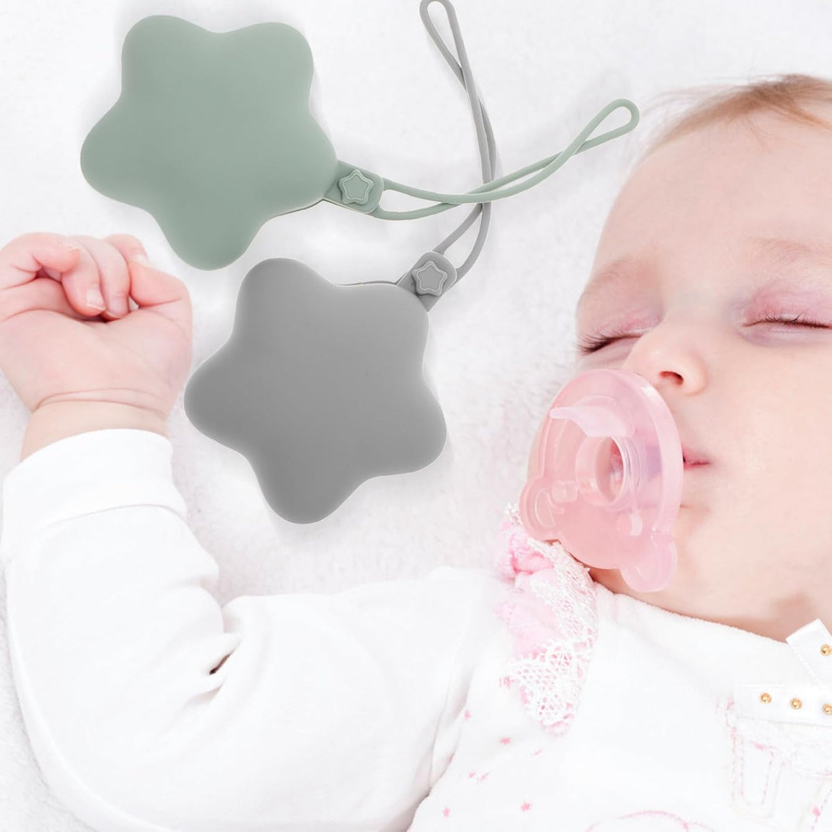 2pcs Silicone Pacifier Holder Case Dustproof Travel Container for Portable Versatile Storage Silicone Pacifier Storage Bag for Small Items