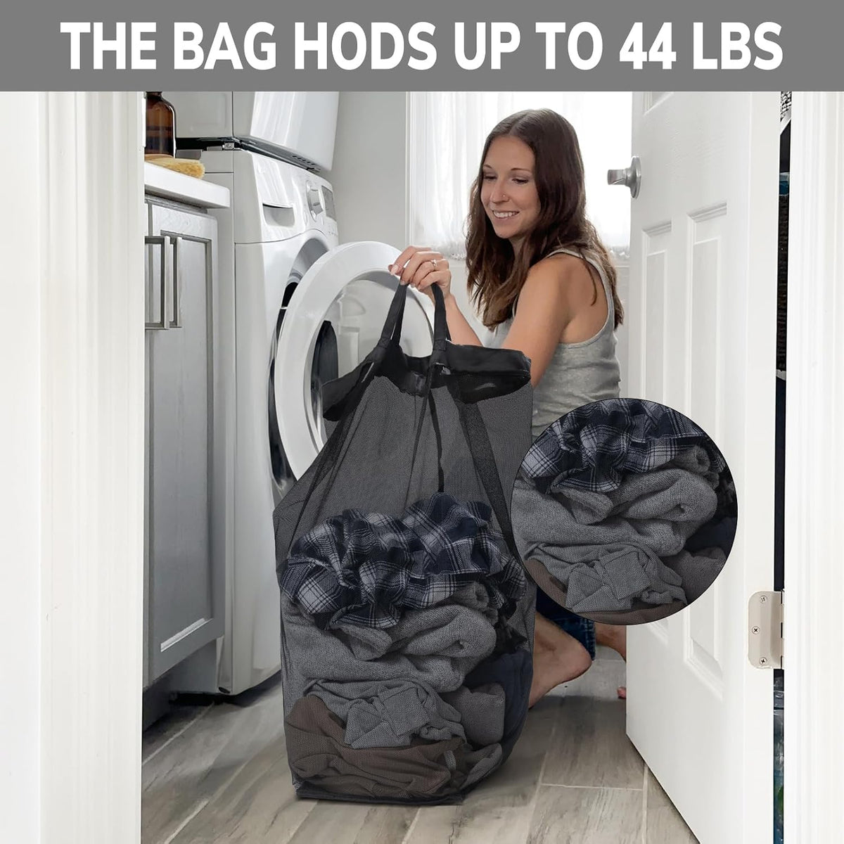 75L Laundry Hamper with Wheels 2-Pack, Wash Bags, Pink