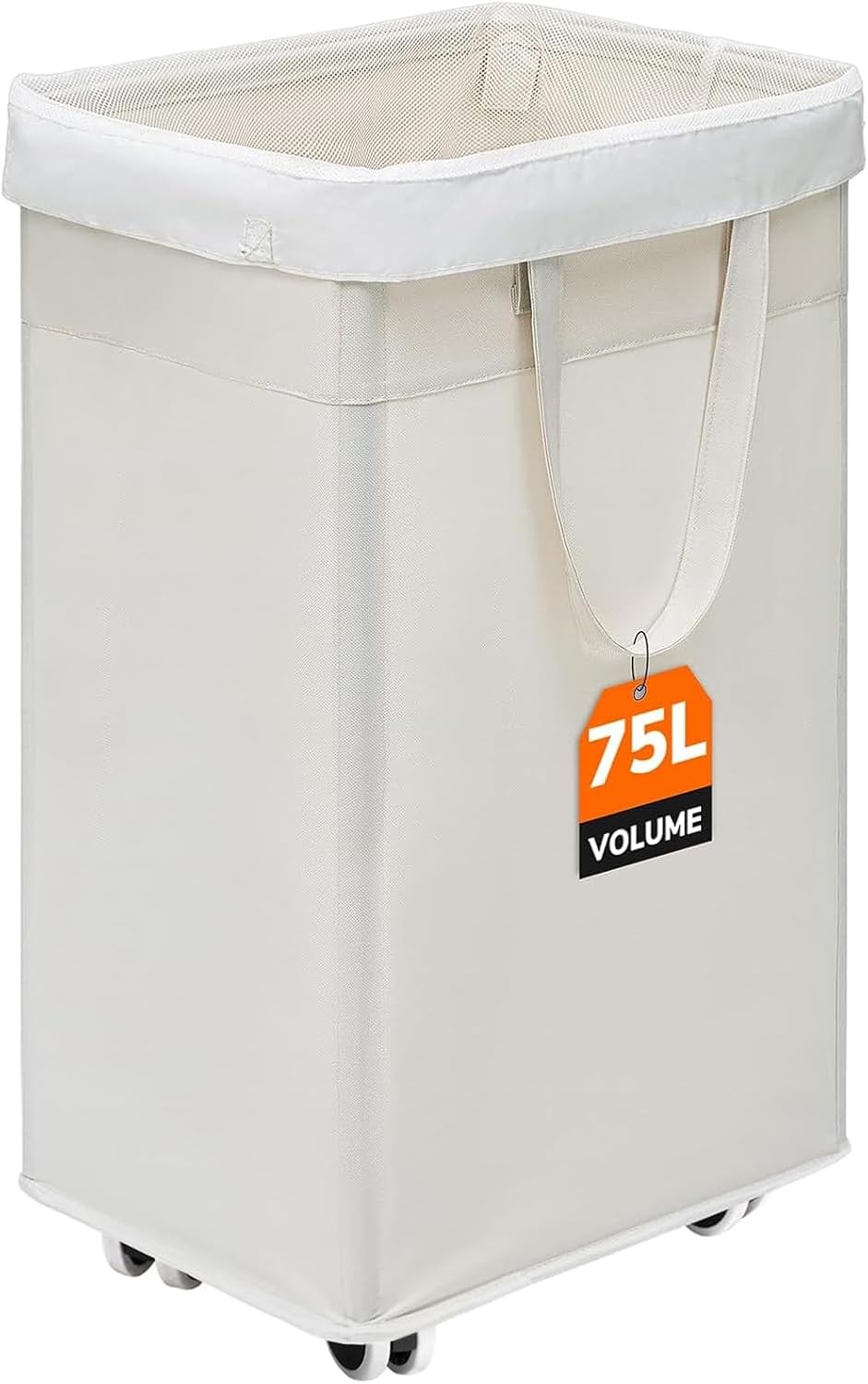 75L Laundry Hamper with Wheels 2-Pack, Wash Bags, Pink