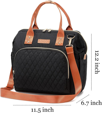 Small Diaper Bag, Mini Baby Backpack for Mom, Multi-function Waterproof Travel Tote for Booys and Giirls (Black)