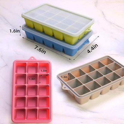 2 Tbsp. Silicone Freezer Molds - Perfect for Storing Garlic, Herbs, Ginger, Pesto, Tomato Paste, Lemon Juice, Purees and More - Silicone Food Freezer Tray (Multicolor)