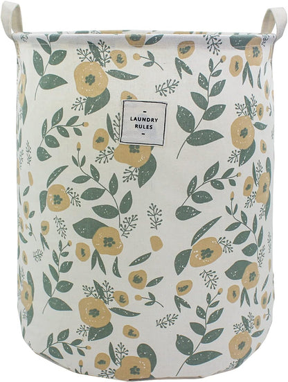 Cute Laundry Basket, Kids Baby Hamper Toy Storage Bin, Purple Floral