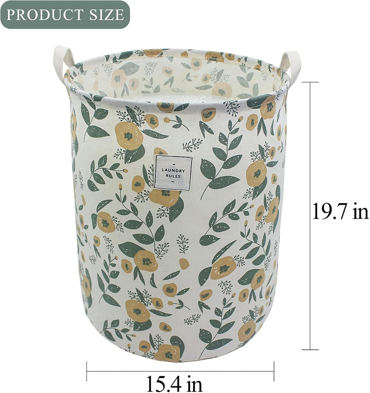 Cute Laundry Basket, Kids Baby Hamper Toy Storage Bin, Purple Floral