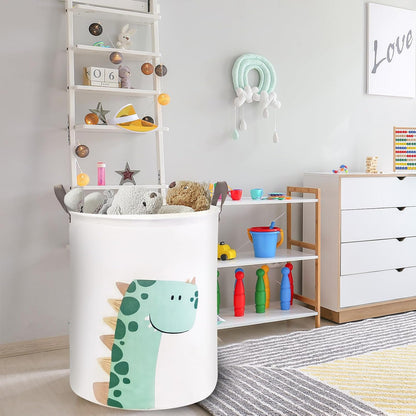 Cute Laundry Basket, Kids Baby Hamper Toy Storage Bin, Purple Floral