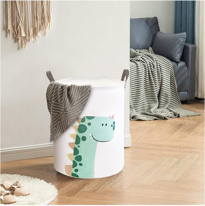 Cute Laundry Basket, Kids Baby Hamper Toy Storage Bin, Purple Floral