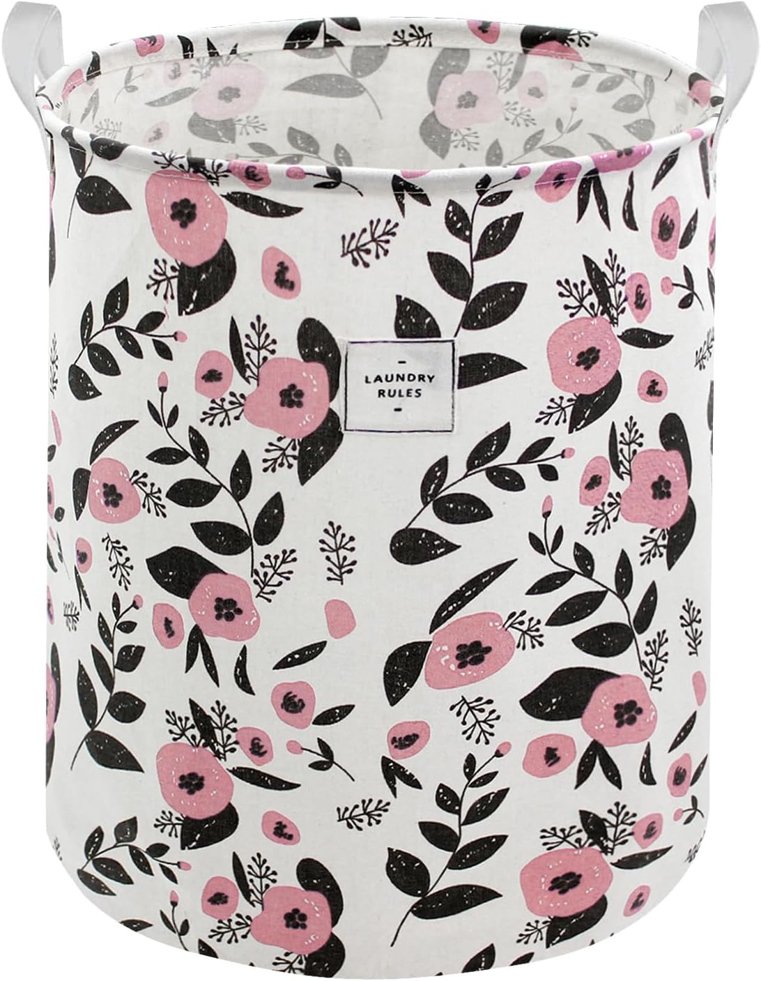 Cute Laundry Basket, Kids Baby Hamper Toy Storage Bin, Purple Floral