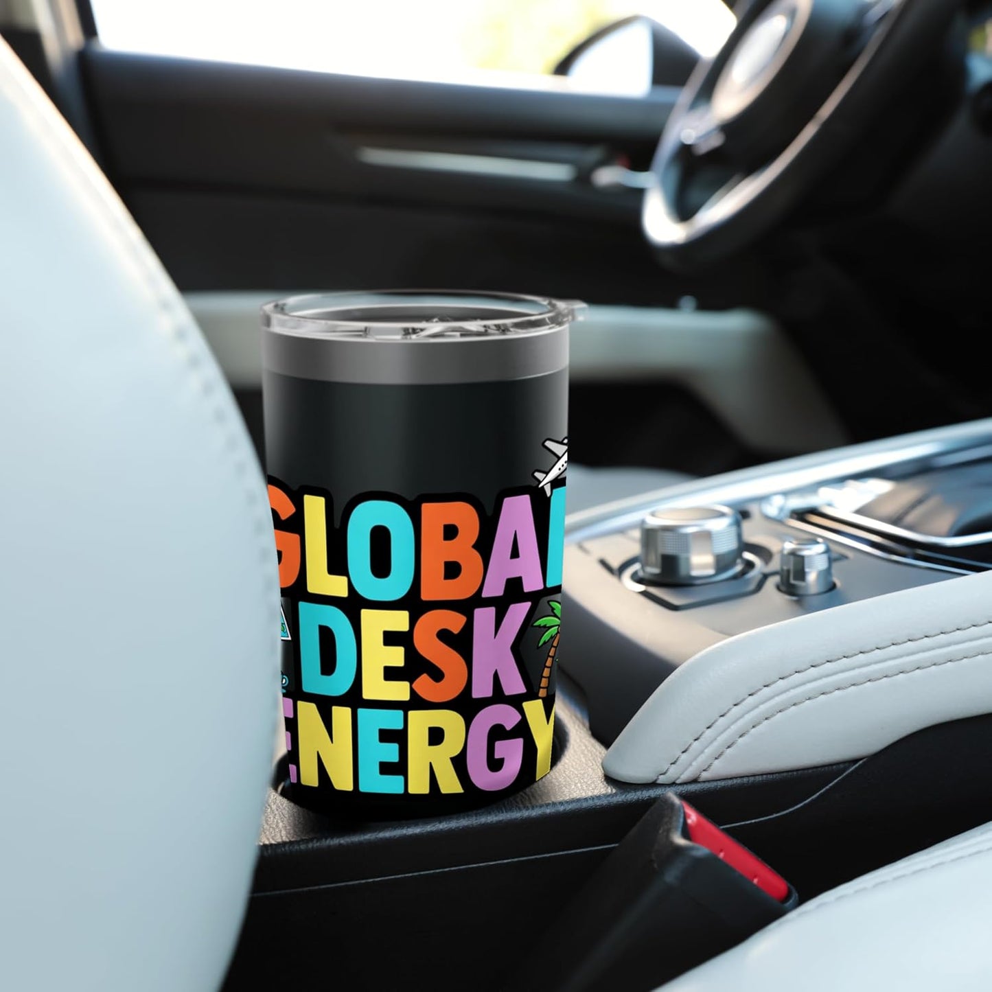 Global Desk Energy Travel Work Lifestyle Design Stainless Steel Insulated Tumbler