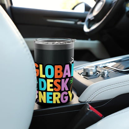Global Desk Energy Travel Work Lifestyle Design Stainless Steel Insulated Tumbler