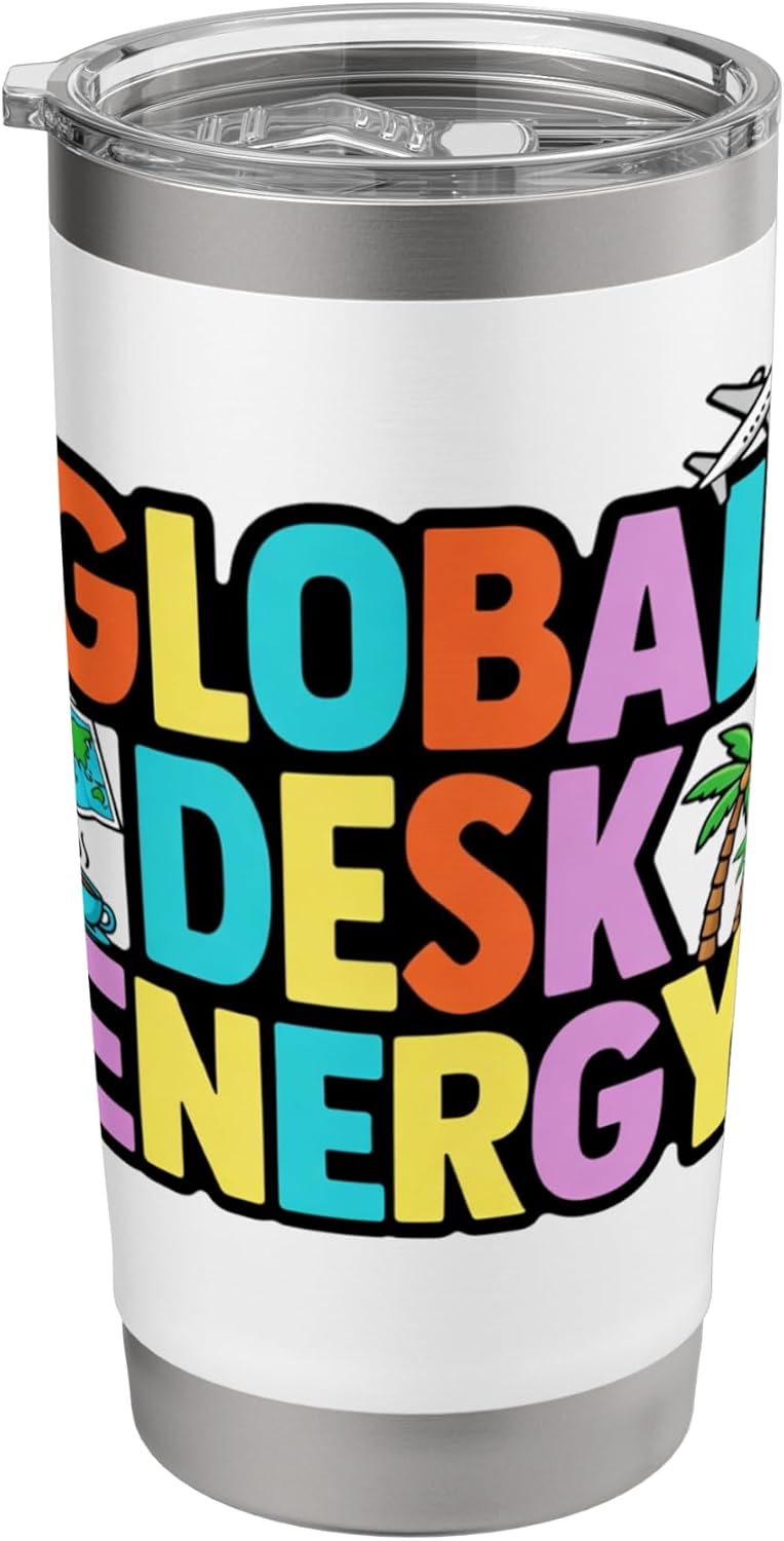 Global Desk Energy Travel Work Lifestyle Design Stainless Steel Insulated Tumbler