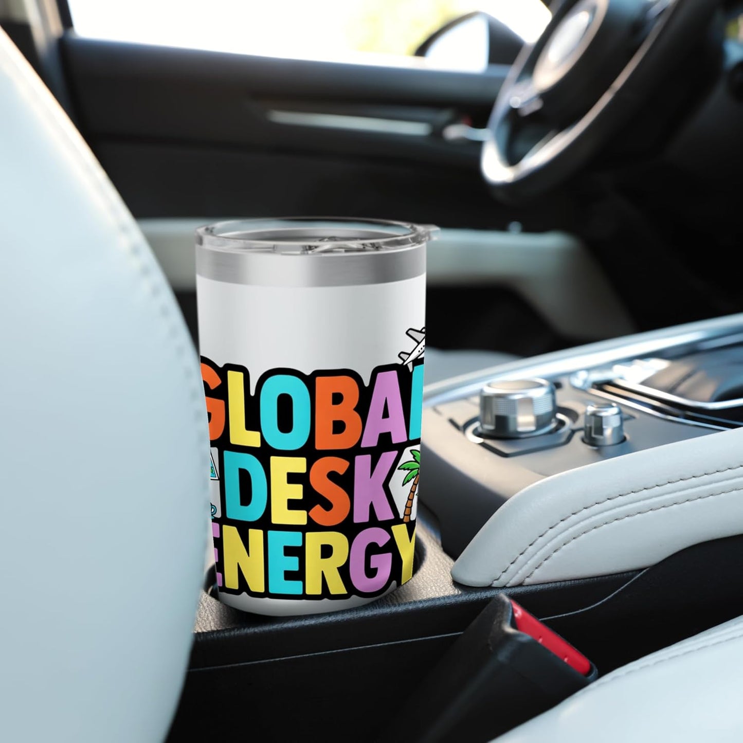 Global Desk Energy Travel Work Lifestyle Design Stainless Steel Insulated Tumbler