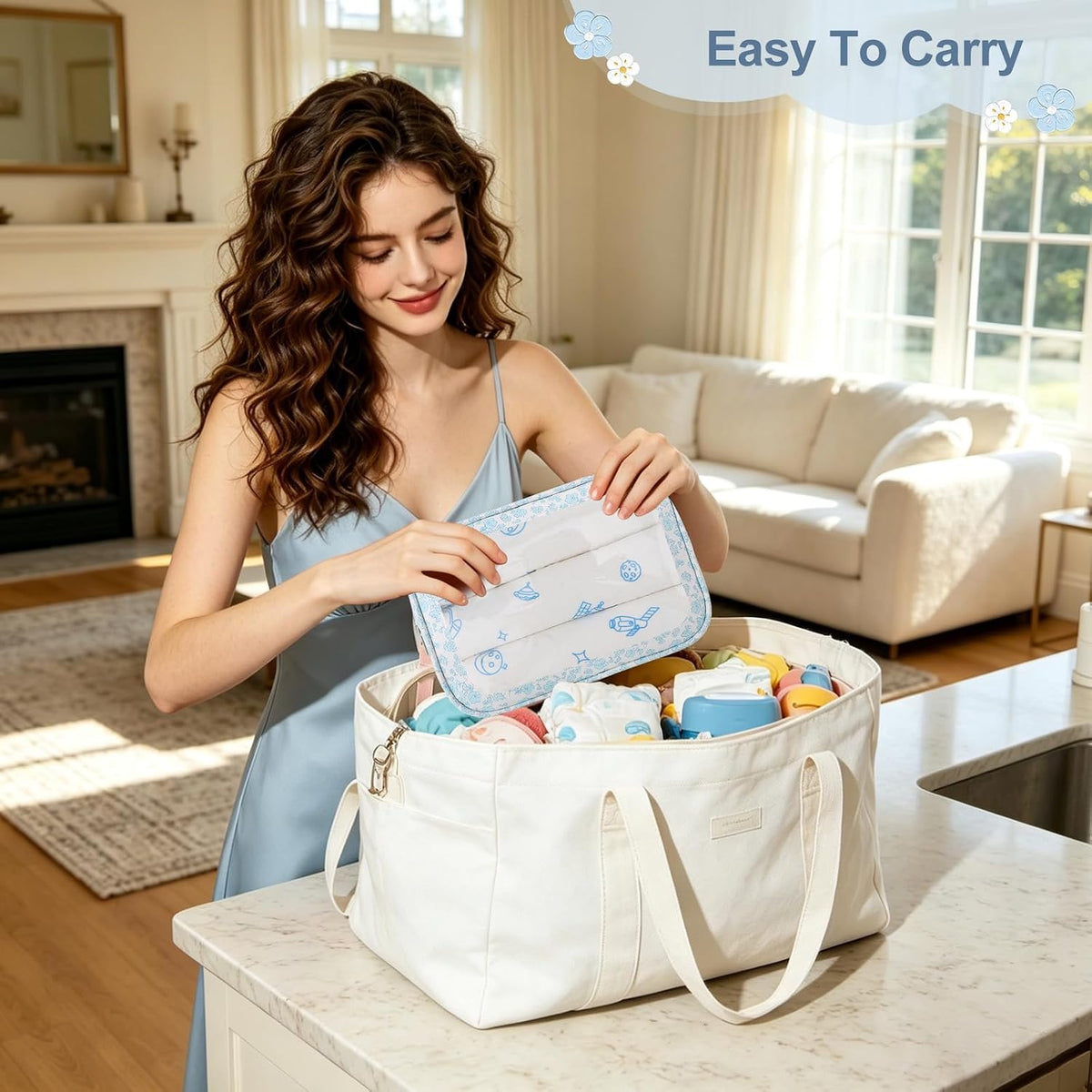 Diaper Bag Organizer Pouch Set, TSA Approved Toiletry Bag, Clear Waterproof Makeup Bag Set, Purse Organizer Pouches,Travel Organizer Bags for Women and Kids