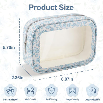 Diaper Bag Organizer Pouch Set, TSA Approved Toiletry Bag, Clear Waterproof Makeup Bag Set, Purse Organizer Pouches,Travel Organizer Bags for Women and Kids