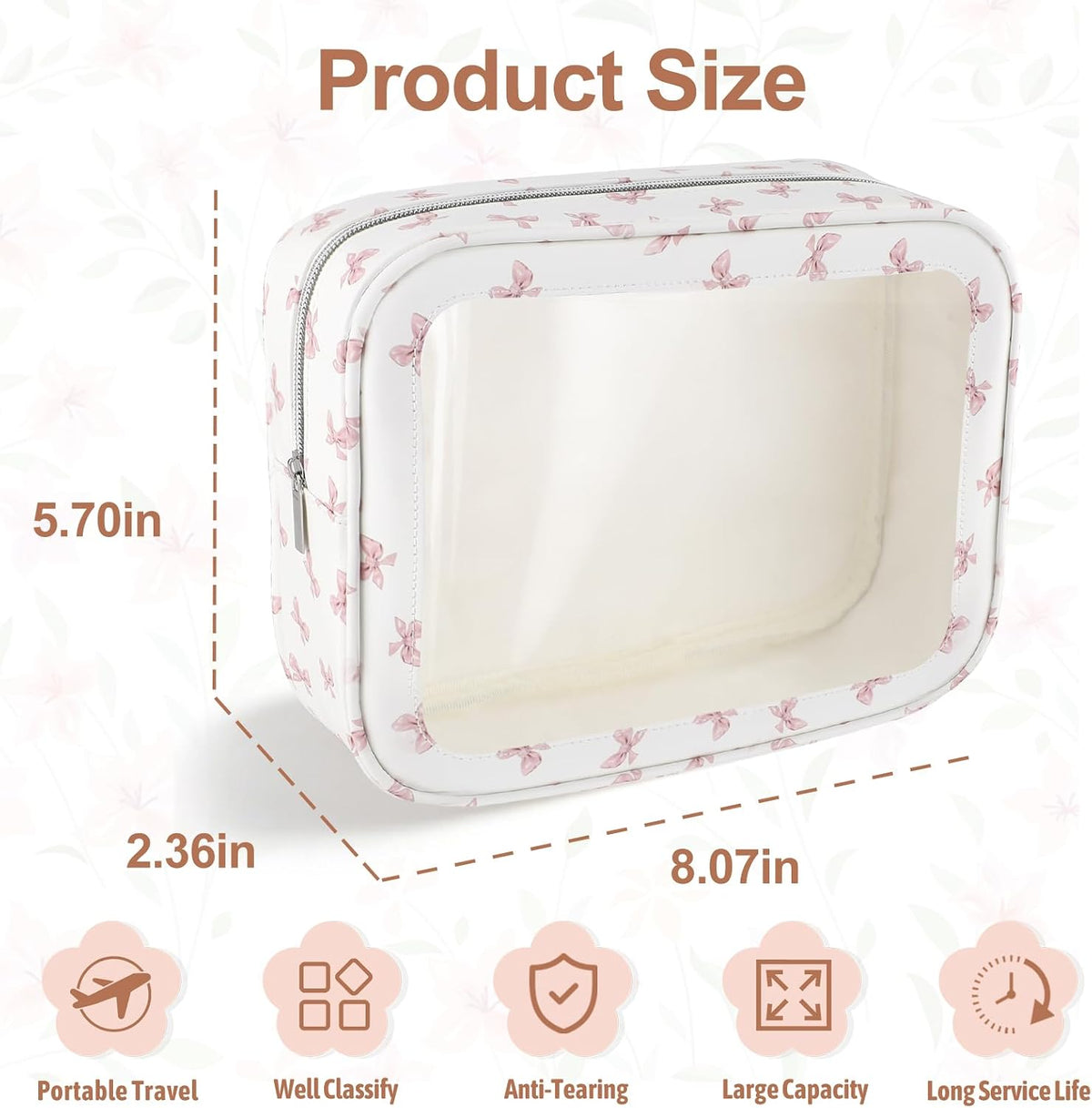 Diaper Bag Organizer Pouch Set, TSA Approved Toiletry Bag, Clear Waterproof Makeup Bag Set, Purse Organizer Pouches,Travel Organizer Bags for Women and Kids