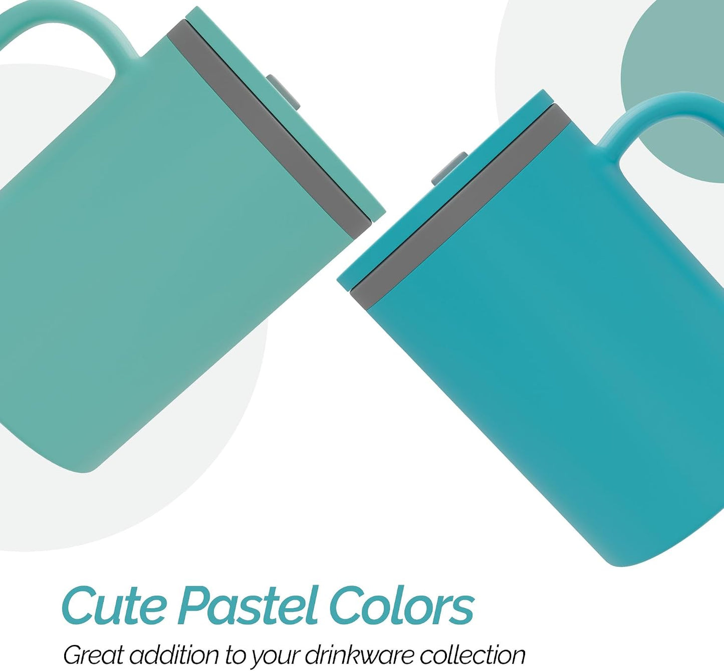 Iconic Desk Mug 16 Oz - Green/Hunter Green, Set of 2