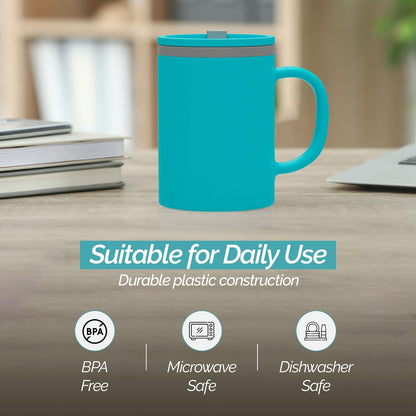 Iconic Desk Mug 16 Oz - Green/Hunter Green, Set of 2