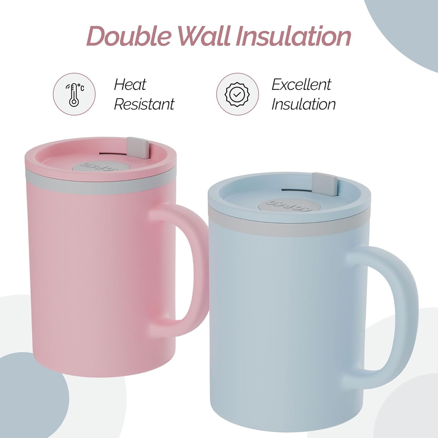 Iconic Desk Mug 16 Oz - Green/Hunter Green, Set of 2