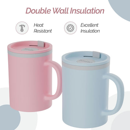 Iconic Desk Mug 16 Oz - Green/Hunter Green, Set of 2
