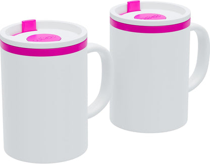 Iconic Desk Mug 16 Oz - Green/Hunter Green, Set of 2