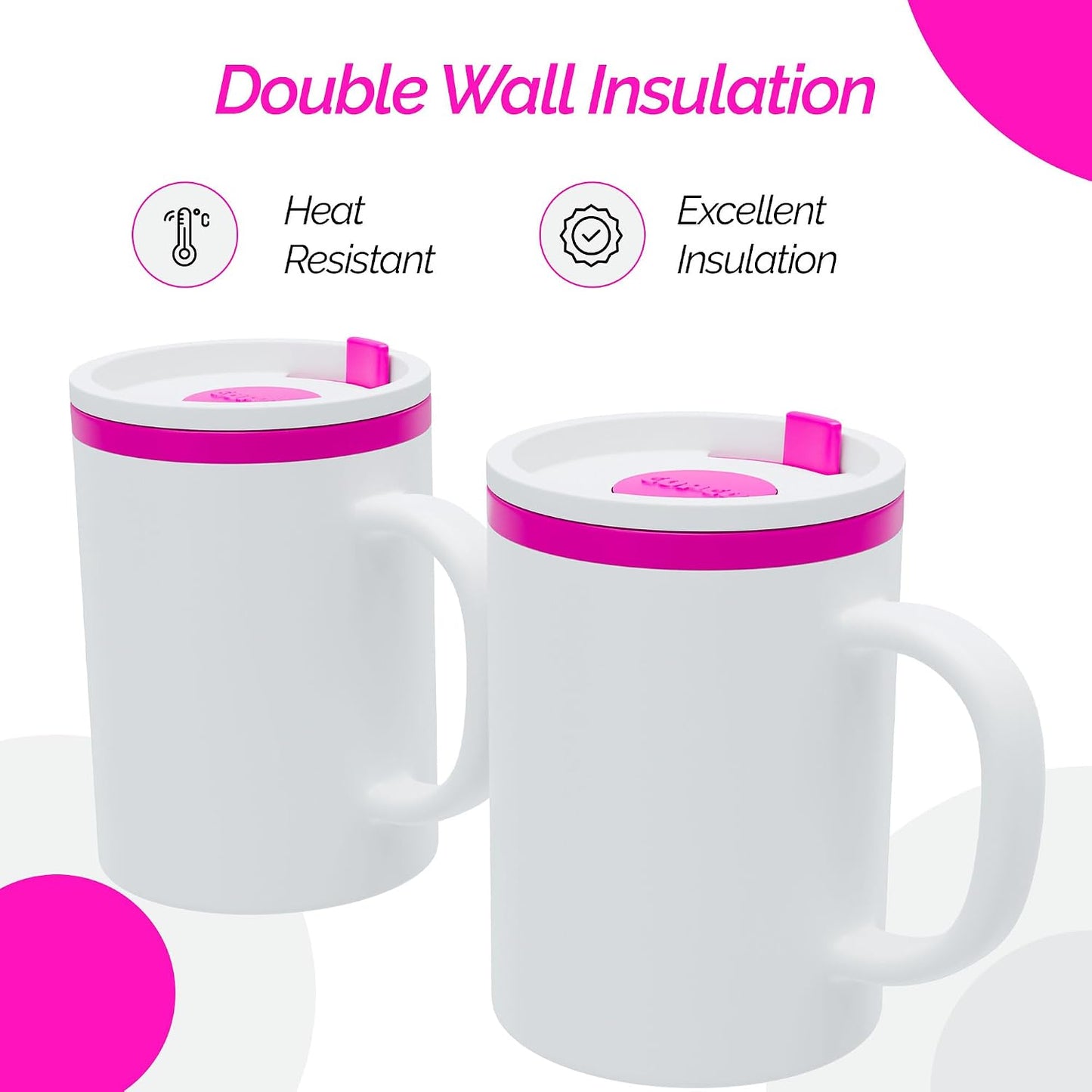 Iconic Desk Mug 16 Oz - Green/Hunter Green, Set of 2