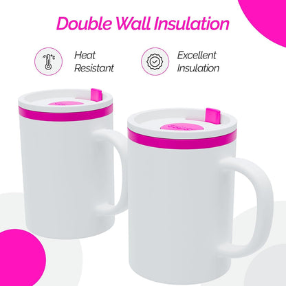 Iconic Desk Mug 16 Oz - Green/Hunter Green, Set of 2