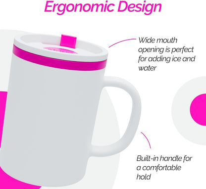 Iconic Desk Mug 16 Oz - Green/Hunter Green, Set of 2