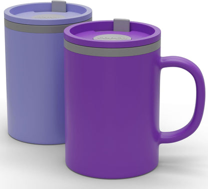 Iconic Desk Mug 16 Oz - Green/Hunter Green, Set of 2