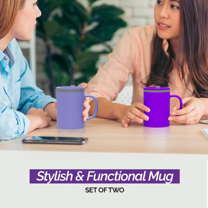 Iconic Desk Mug 16 Oz - Green/Hunter Green, Set of 2