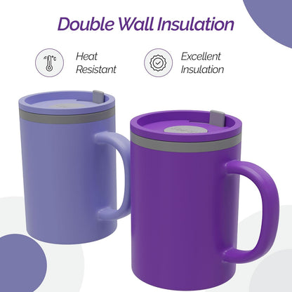 Iconic Desk Mug 16 Oz - Green/Hunter Green, Set of 2