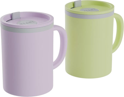 Iconic Desk Mug 16 Oz - Green/Hunter Green, Set of 2