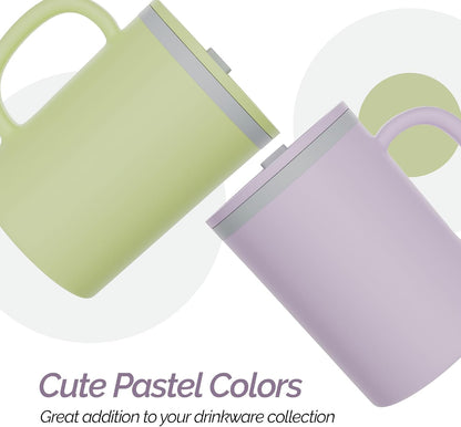 Iconic Desk Mug 16 Oz - Green/Hunter Green, Set of 2