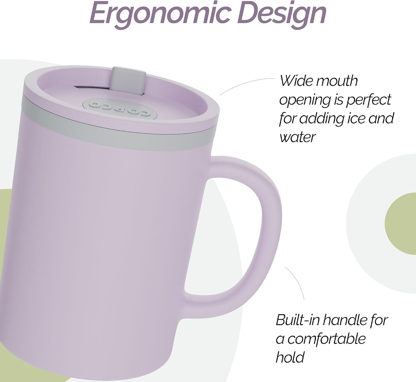 Iconic Desk Mug 16 Oz - Green/Hunter Green, Set of 2