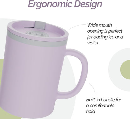 Iconic Desk Mug 16 Oz - Green/Hunter Green, Set of 2