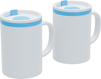 Iconic Desk Mug 16 Oz - Green/Hunter Green, Set of 2