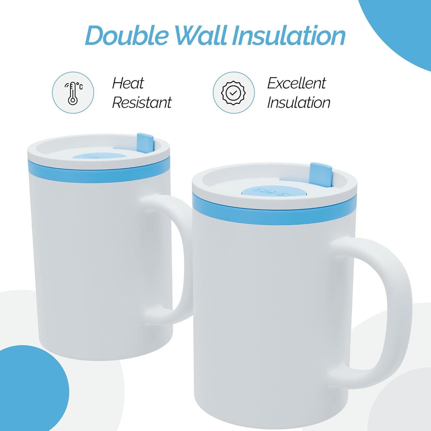 Iconic Desk Mug 16 Oz - Green/Hunter Green, Set of 2