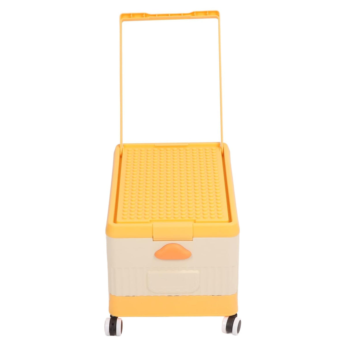 Toy Storage Organizer Bin, Rolling with Lid and Wheels, Foldable PP Material for Kids Building Blocks Books Clothes (Green)
