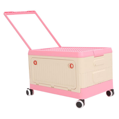 Toy Storage Organizer Bin, Rolling with Lid and Wheels, Foldable PP Material for Kids Building Blocks Books Clothes (Green)