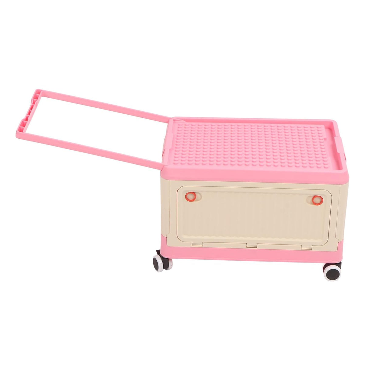Toy Storage Organizer Bin, Rolling with Lid and Wheels, Foldable PP Material for Kids Building Blocks Books Clothes (Green)