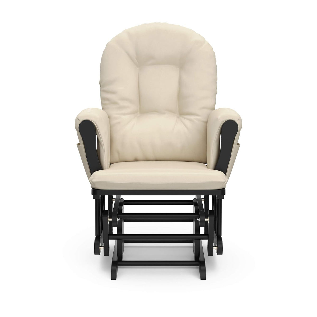 Premium Hoop Glider & Ottoman, Espresso/Gray Swirl - Colors A