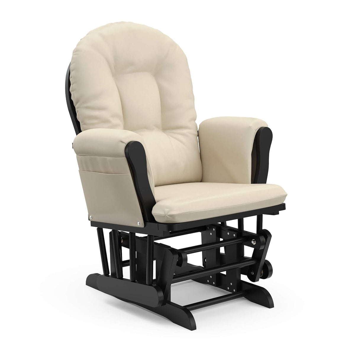 Premium Hoop Glider & Ottoman, Espresso/Gray Swirl - Colors A